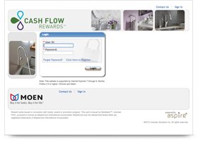 Moen Cash Flow Rewards Client Login