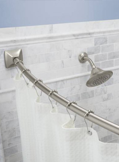 Curved Shower Rod with Square Endcaps