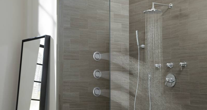 Mosaic Multi-function Flushmount Body Sprays from Moen