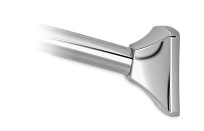 Curved Shower Rods with Square Shaped Flange Covers