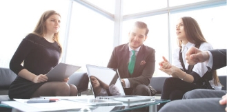 Group of marketing professionals